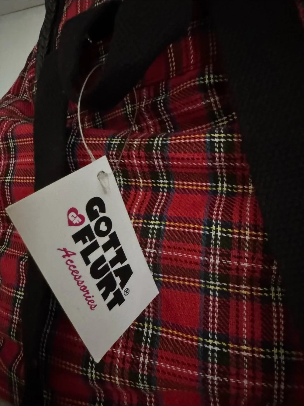 NWT Gotta Flurt Westwood Red Tartan Plaid Patent Mini Backpack Y2K Grunge